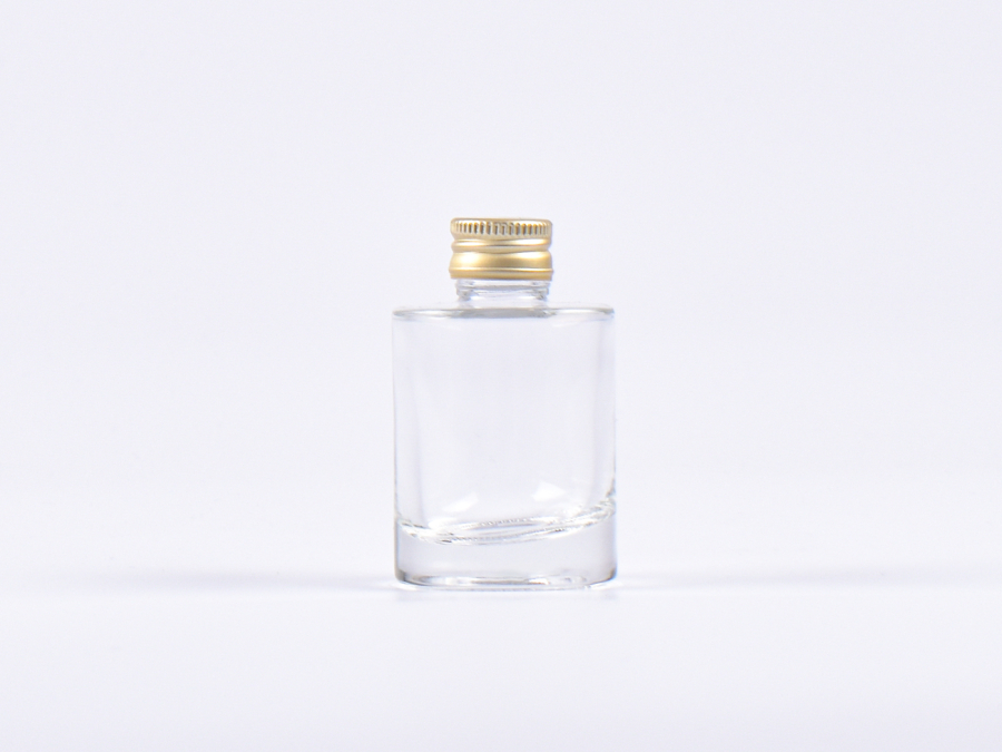 Glasflasche "Raoul" mit Aludeckel silber/gold, 30ml