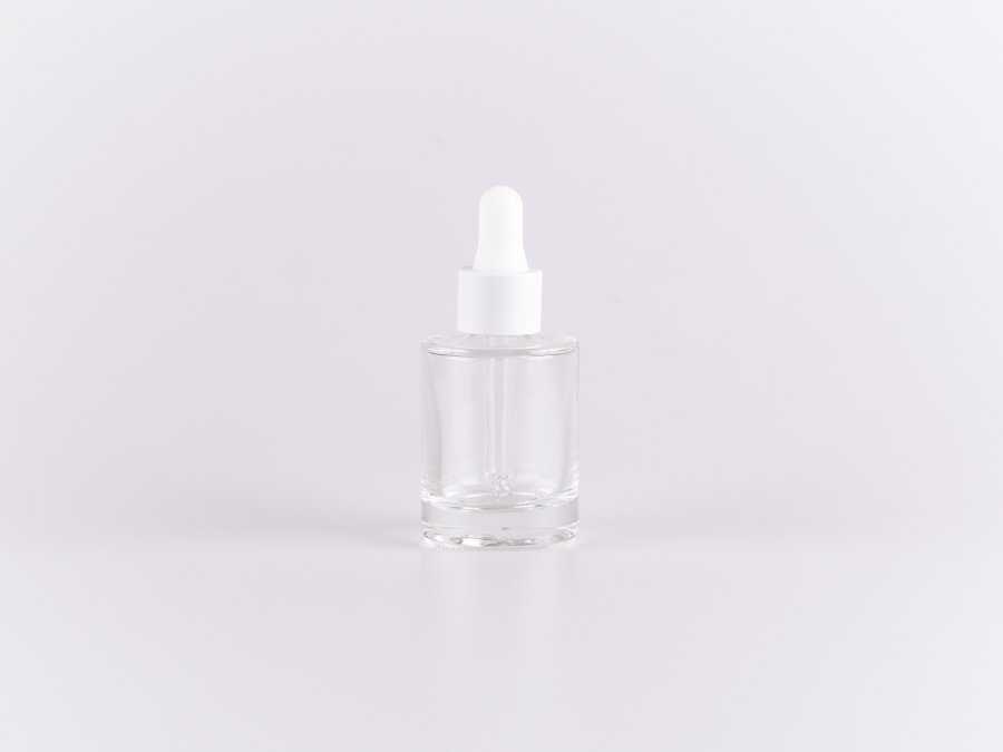 Glasflasche "Raoul" 30ml, mit Pipette weiss