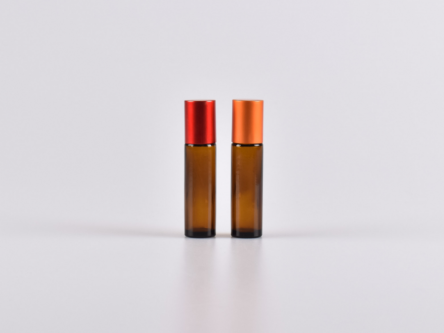 Roll-On-Flasche, Braun/Klarglas, frei kombinierbar, 10ml Color