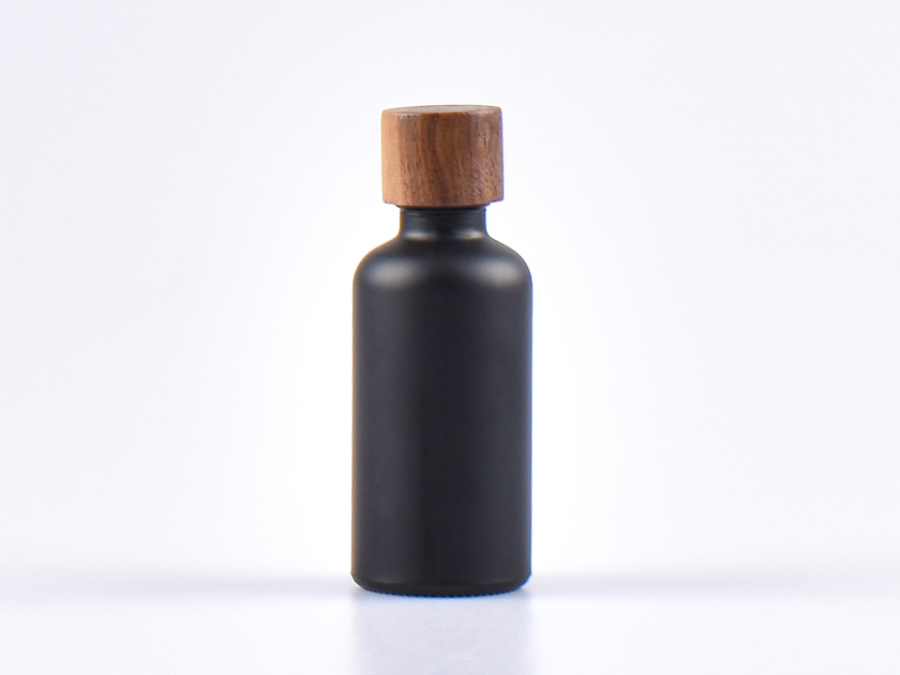 Schwarzglasflasche 50ml, mit Tropfmontur Walnut