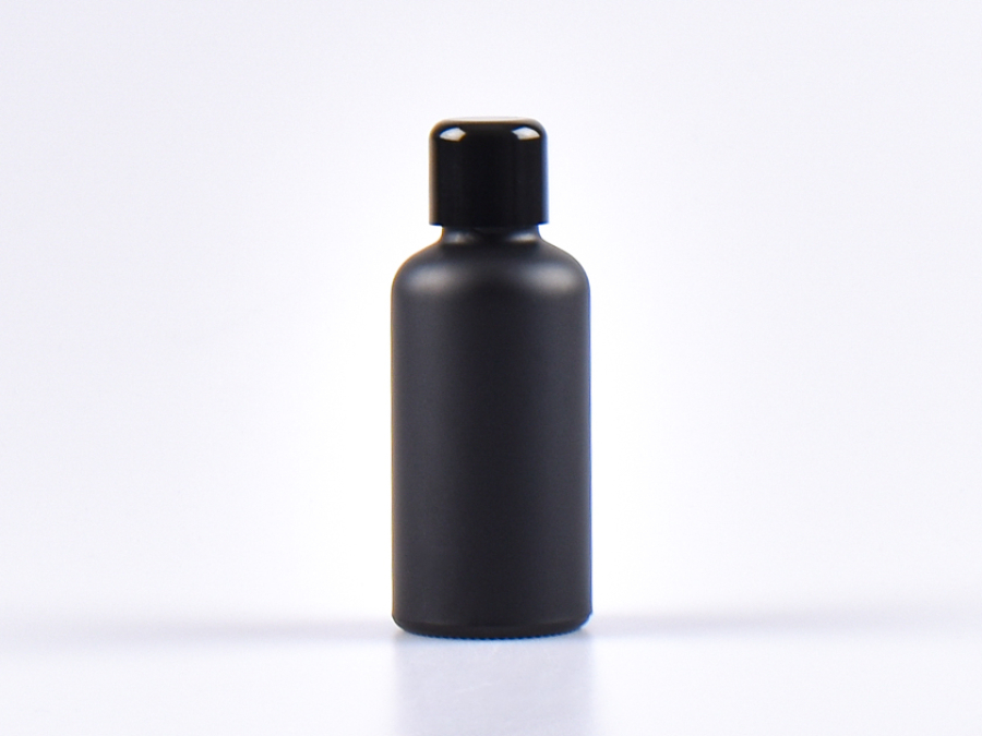 Schwarzglasflasche 50ml, mit Tropfmontur schwarz