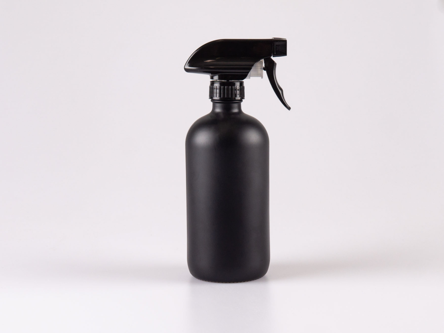 Schwarzglasflasche 480ml, mit Triggerspray