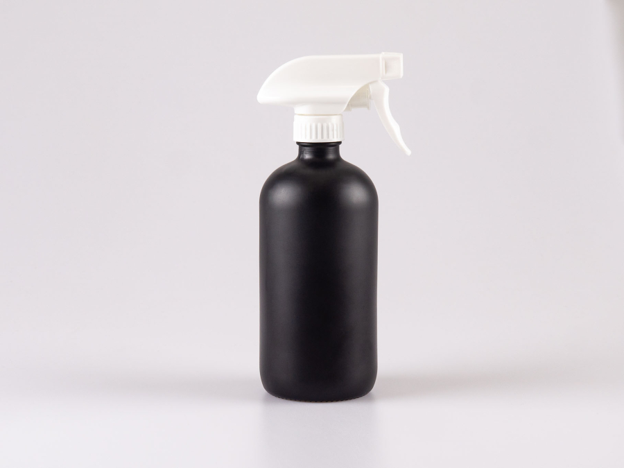 Schwarzglasflasche 480ml, mit Triggerspray