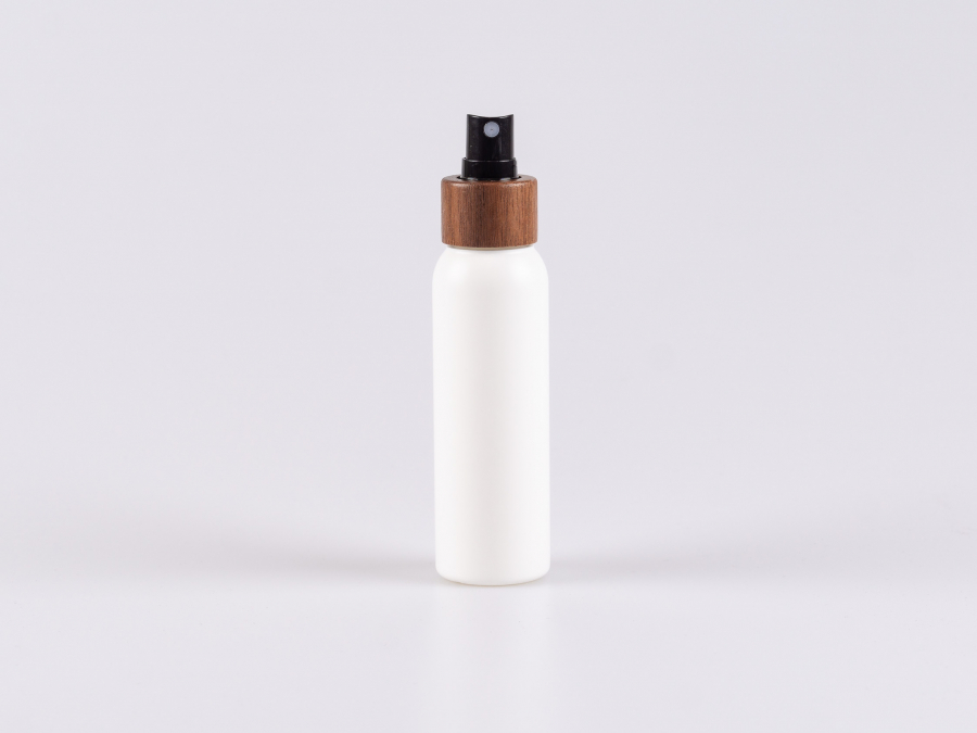 Flasche "Tara" 100ml, matt-weiss, mit Zerstäuber Walnut