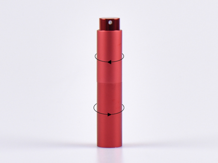 Zerstäuber "Twist" metallic, rot, 10ml