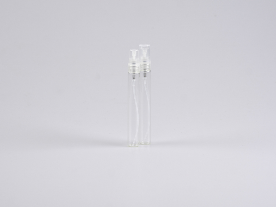 Zerstäuberflasche, Glas, schwarz und transparent, 10ml