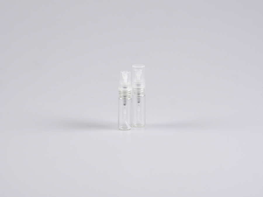 Zerstäuberflasche, Glas, schwarz und transparent, 3ml