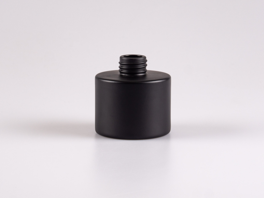 Rundflasche "Lilly", Schwarzglas, 130ml, 28/410, ohne Montur