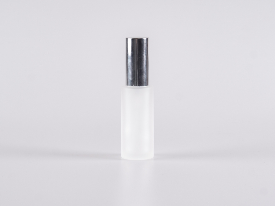 glasflasche-30ml-silber-pumpe
