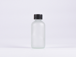 Glasflasche säuremattiert, 250ml, mit Drück & Dreh Verschluss, KISI