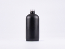 Schwarzglasflasche 500ml, 28/410, ohne Montur