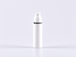 Airless Dispenser, 30ml, weiss mit Silberring