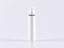 Airless Dispenser, 50ml, weiss mit Silberring