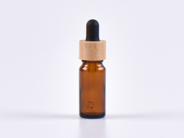 Braunglasflasche 10ml, mit Pipette Bambus