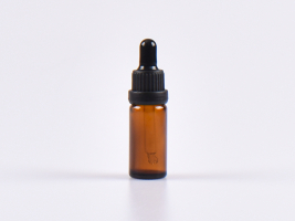 Braunglasflasche 20ml, mit Pipette OV schwarz