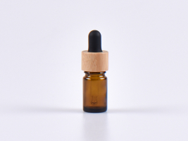 Braunglasflasche 5ml, mit Pipette Bambus