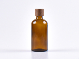 Braunglasflasche 100ml, mit Tropfmontur Walnut