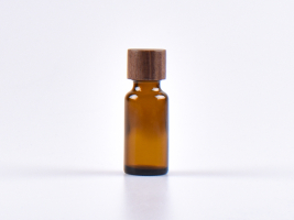 Braunglasflasche 20ml, mit Schraubverschluss Walnut