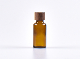 Braunglasflasche 30ml, mit Schraubverschluss Walnut