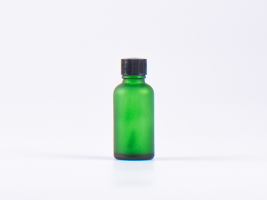 Grünglasflasche 30ml, mit Pinselmontur