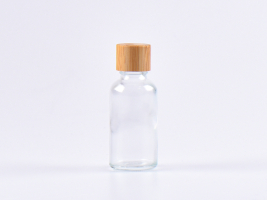 Glasflasche-mit-Schraubverschluss-Tropfmontur-Bambus