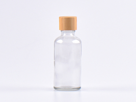 Glasflasche-mit-Schraubverschluss-Tropfmontur-Bambus