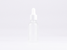 säuremattierte Flasche 30ml, mit Pipette weiss