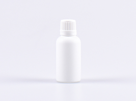 glasflasche-weiss-matt-tropfmontur