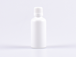 glasflasche-weiss-matt-tropfmontur