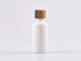 Weissglasflasche 50ml, mit Tropfmontur Walnut