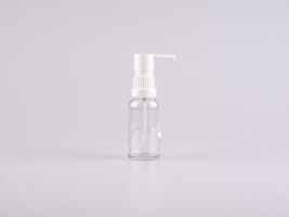 Klarglasflasche 30ml, mit Rachenspray OV