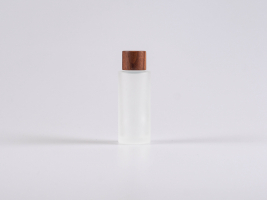 Glasflasche säuremattiert 30ml, mit Schraubverschluss Walnut