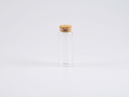 Glasflasche mit Korkzapfen, 70ml