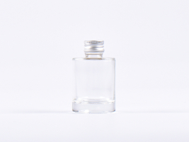 Glasflasche "Raoul" mit Aludeckel silber/gold, 30ml