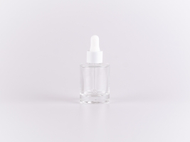 Glasflasche "Raoul" 30ml, mit Pipette weiss