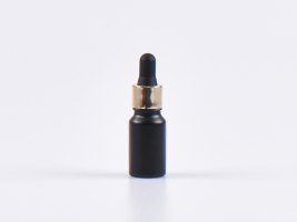 Schwarzglasflasche 10ml, mit Pipette weiss