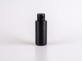 Flasche "Tara" 100ml, matt-schwarz, mit FlipTop schwarz