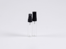 Zerstäuberflasche, Glas, schwarz und transparent, 5ml