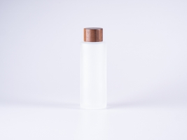 Glasflasche säuremattiert, 100ml, mit Deckel Walnut