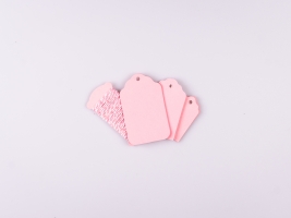 Geschenklabel Papier "Color", 15er Set - rosa