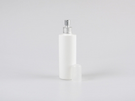 Flasche "Tara" 200ml, matt-weiss, Zerstäuber Aluminium